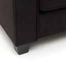 Divano 2 Posti 182x85x77 cmin Tessuto Nero