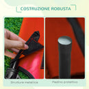 Brandina Portatile per Cani 68x46x18 cm Fino a 11Kg in Metallo e Tessuto Oxford Rosso