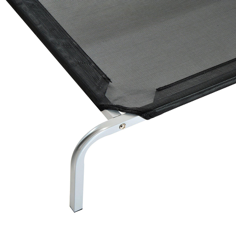 Brandina Portatile per Cani 89x58x20 cm Fino a 18Kg in Metallo e Tessuto a Rete Nero