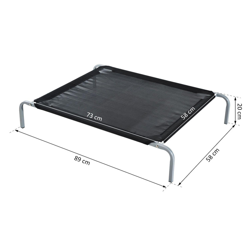 Brandina Portatile per Cani 89x58x20 cm Fino a 18Kg in Metallo e Tessuto a Rete Nero