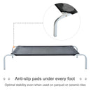 Brandina Portatile per Cani 89x58x20 cm Fino a 18Kg in Metallo e Tessuto a Rete Nero