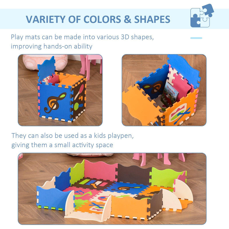 Tappeto Puzzle 25 Pezzi 120x90,5x1 cm in EVA Multicolore