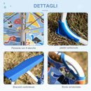 Sedia Mare Spiaggina Pieghevole per Bambini con Ombrello in Metallo e Tessuto Multicolore