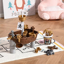 Nave dei Pirati Giocattolo per Bambini 45,5x30x57,5 cm 26 Pezzi da Spiaggia Mare