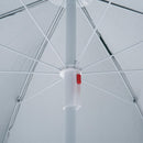 Ombrellone da Giardino Ø2,2m in Metallo con Tenda Parasole Verde Scuro