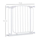 Cancelletto Bambini Barriera di Protezione 71x72,5 cm in Metallo Bianco