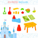 Sabbiera Gioco Sensoria con Acqua e Sabbia per Bambini 23 Pezzi Multicolore