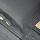 Set 2 Cuscini per Serdie da Giardino 100x48 cm con Schienale Alto in Poliestere Grigio Scuro