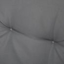 Set 2 Cuscini per Serdie da Giardino 100x48 cm con Schienale Alto in Poliestere Grigio Scuro