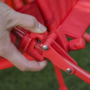 Set Tavolino e 2 Sedie Pieghevoli da Giardino per Bambini con Ombrello Rosso Coccinella