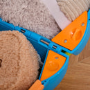 Valigia Trolley Bagaglio a Mano Cavalcabile per Bambini 4 Ruote Azzurra