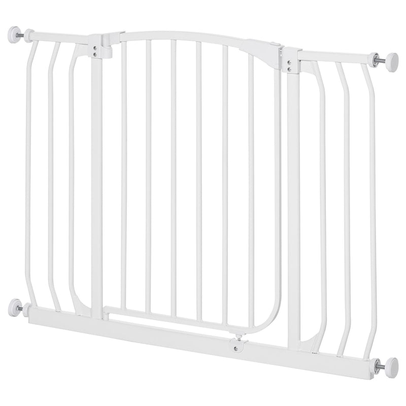 Cancelletto Bambini Barriera di Protezione 96x72,5 cm in Metallo Bianco