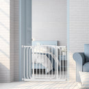 Cancelletto Bambini Barriera di Protezione 96x72,5 cm in Metallo Bianco