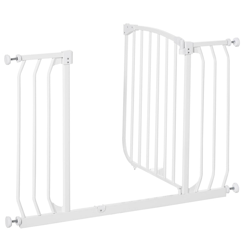 Cancelletto Bambini Barriera di Protezione 96x72,5 cm in Metallo Bianco