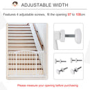 Cancelletto Bambini Barriera di Protezione 96x72,5 cm in Metallo Bianco