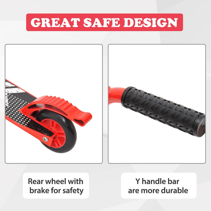 Monopattino 2 Ruote Pieghevole in Alluminio Rosso