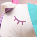 Sedia Sospesa Unicorno per Bambini 70x150 cm in Cotone con Cuscino Bianca