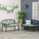 Set 2 Cuscini per Dondolo e Panchine 120x50x5 cm in Poliestere Verdi