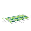 Set 2 Cuscini per Dondolo e Panchine 120x50x5 cm in Poliestere Verdi