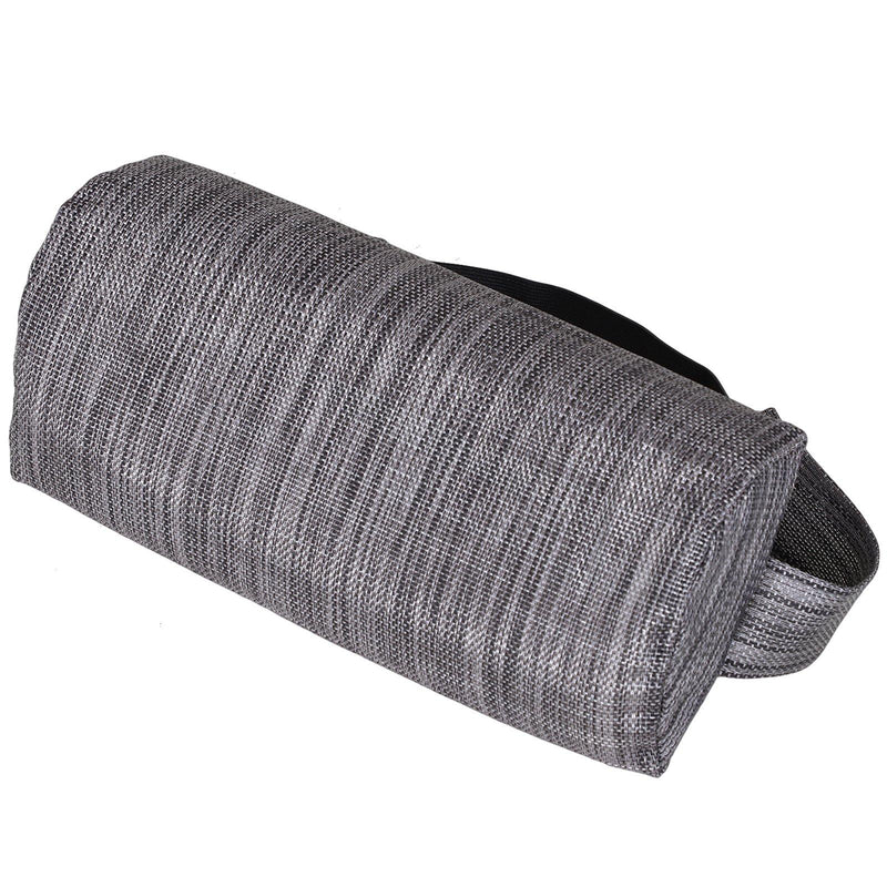 Sedia Sdraio Zero Gravity Reclinabile Pieghevole con Tettuccio e Portabicchieri in Textilene Grigio