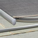 Sedia da Giardino Pieghevole 65x55x107 cm in Alluminio e Textilene Nera