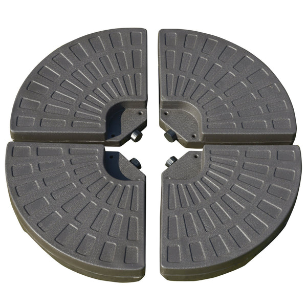 Base per Ombrellone da Giardino Ø100x10,5 cm in HDPE Marrone sconto