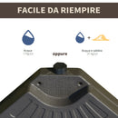 Base per Ombrellone da Giardino Ø100x10,5 cm in HDPE Marrone