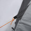 Tenda da Campeggio 4 Persone 325x183x130 cm con Vestibolo e Finestre Grigia