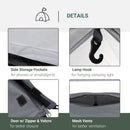 Tenda da Campeggio 4 Persone 325x183x130 cm con Vestibolo e Finestre Grigia