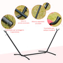 Amaca da Giardino Autoportante 285x118x110 cm in Acciaio e Cotone Multicolor