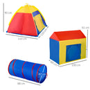 Tunnel 6 in 1 Gioco per Bambini 390x260x92 cm in Poliestere Multicolor