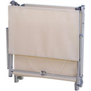 Lettino Prendisole Pieghevole da Giardino in Alluminio e Textilene Beige