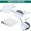 Rampa per Sedia a Rotelle H12,5 cm Max 318 Kg in Alluminio Antiscivolo