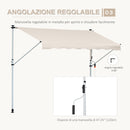 Tenda da Sole Avvolgibile 4x1,2m Autoportante Bianca