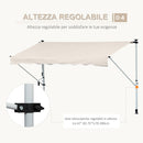 Tenda da Sole Avvolgibile 4x1,2m Autoportante Bianca