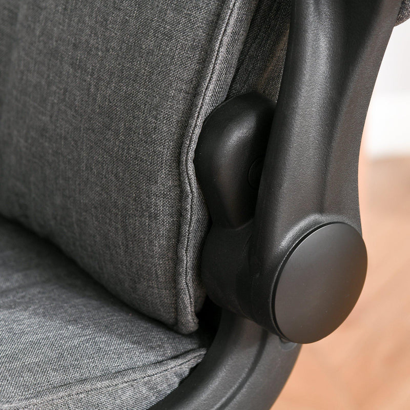 Sedia Poltrona Presidenziale da Ufficio in Tessuto Grigio