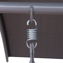 Dondolo 2 Posti da Giardino 175x112x165 cm con Tavolino Tessuto Oxford Grigio