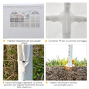 Tendostruttura da Giardino 6x3m in Metallo e Polietilene Bianco