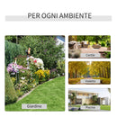 Panchina 2 Posti da Giardino 160x61x96 cm con Tavolino Nera