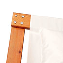 Amaca da Giardino 2 Posti 200x150x45 cm in Legno e Cotone Bianco