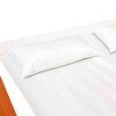 Amaca da Giardino 2 Posti 200x150x45 cm in Legno e Cotone Bianco