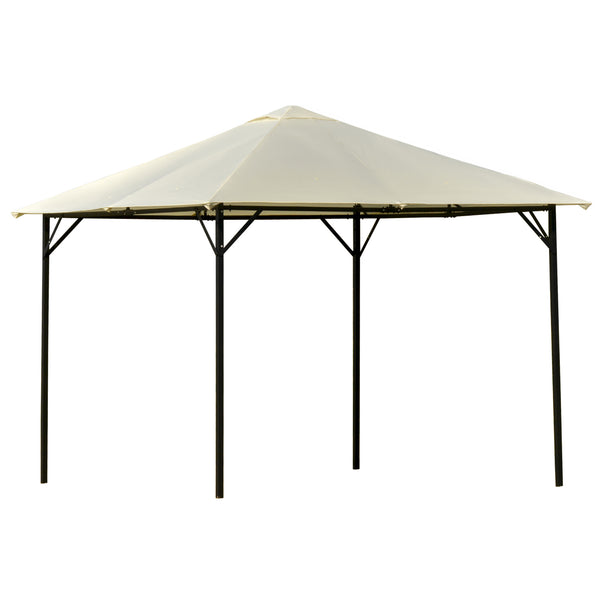 Gazebo da Giardino 3x3m in Metallo e Poliestere Bianco Crema online