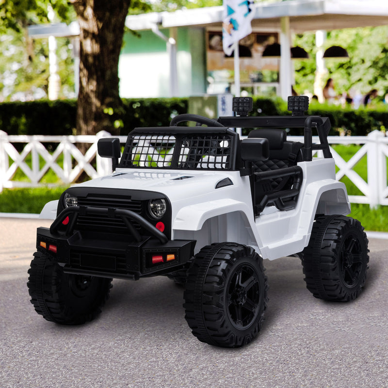 Macchina Elettrica per Bambini 12V Fuoristrada Bianca