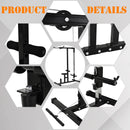 Stazione Fitness Pull Down Multifunzione con Panca e Cavo Regolabile in Acciaio Nero