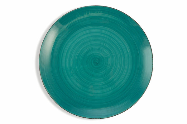 Set 6 Piatti Piani Ø27x3,5 cm in Gres Villa d'Este Home Tivoli Baita 2 Azzurri sconto