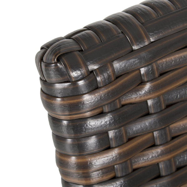 prezzo Set 4 Sedie Pieghevoli da Giardino in Acciaio e Rattan Marrone