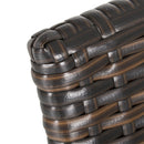 Set 4 Sedie Pieghevoli da Giardino in Acciaio e Rattan Marrone