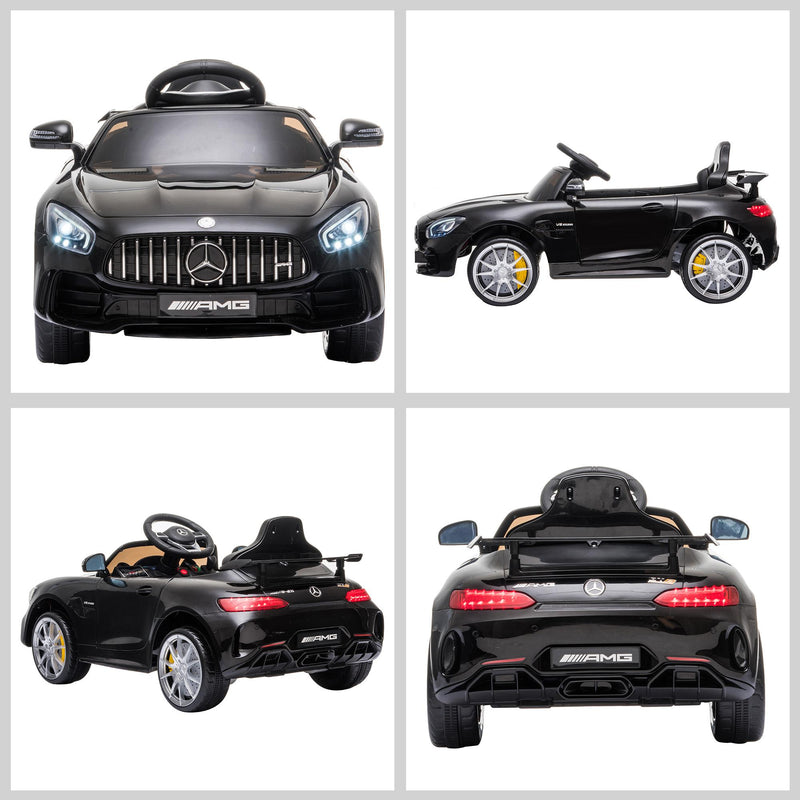 Macchina Elettrica per Bambini 12V con Licenza Mercedes GTR AMG Nera