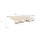 Tenda da Sole Avvolgibile a Parete 3x2,5m in Alluminio e Poliestre Beige