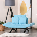 Poltrona Letto Trasformabile Rivestimento in Poliestere Rivestimento in Poliestere Azzurro